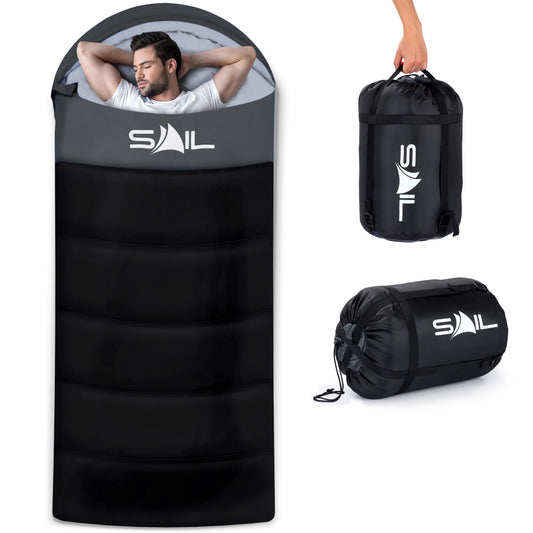 - SAIL XL Sleeping Bag | Extra Wide for Big & Tall Person | 3-4 Season -