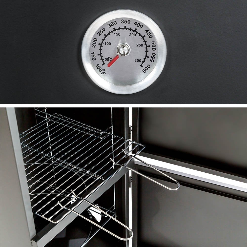 - TecTake BBQ | Charcoal barbecue smoker | Heat indicator -