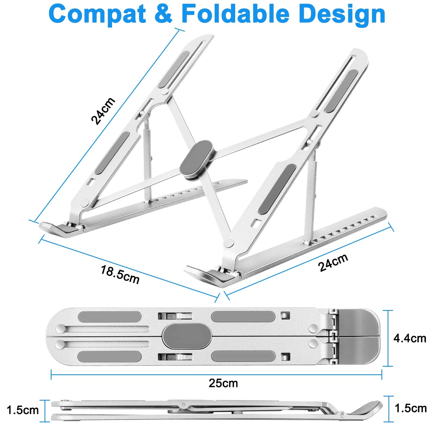 - MECHEER Laptop Stand for Desk | Adjustable, Folding Tablet Stand -