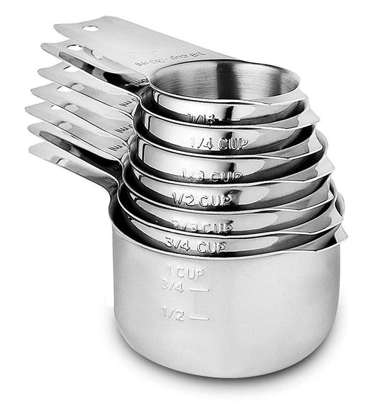 - Measuring Cups | Stainless Steel 7 Piece Stackable Set for Dry or Liquid Ingredients -