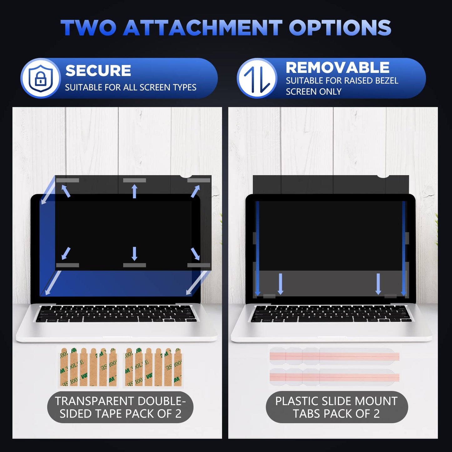 - Tefeiyin Laptop Privacy Screen | 14 Inch for 16:9 Aspect Ratio | Anti-Spy Privacy Filter & Anti Glare Blue Light Blocking -