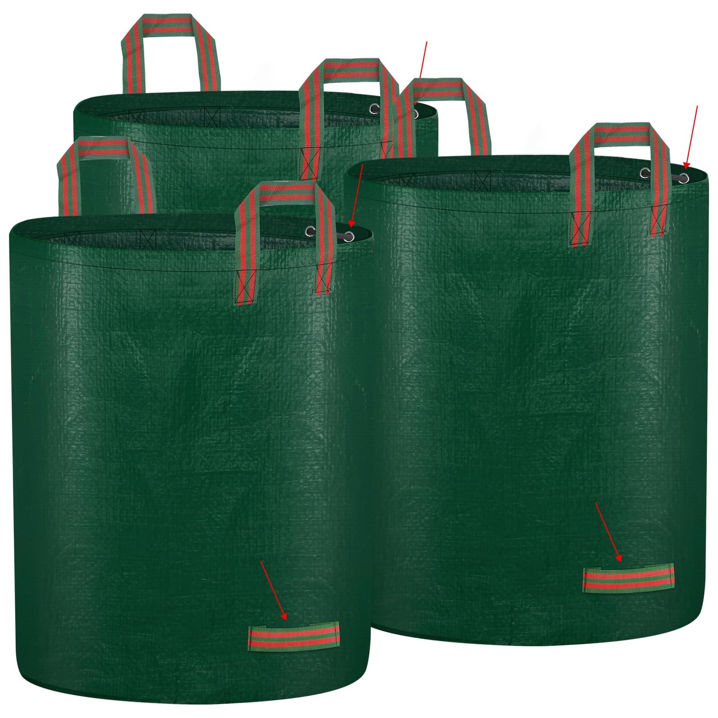 - Garden Waste Bags Heavy Duty with Handles | 272 Litre Reusable Outdoor Garden Yard Bag Foldable Garden Bags | 3 Pack -