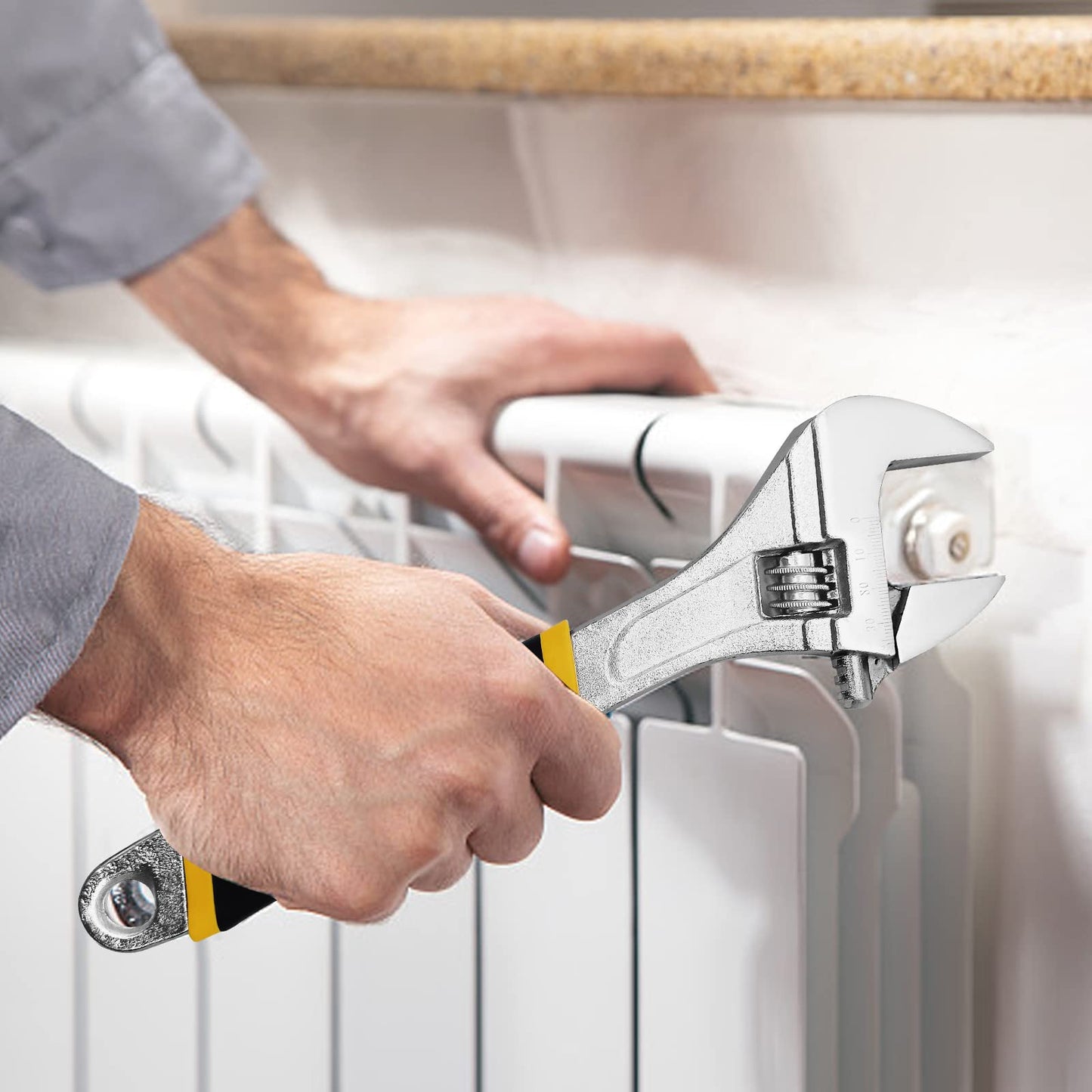 - WAIZHIUA 4Pcs Adjustable Spanner Set, 4 Sizes Adjustable Wrench Set