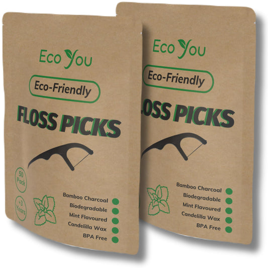 - EcoYou | Biodegradable Floss Picks | 100 Count (Pack of 2) | Floss Sticks Dental | Bamboo Floss | Flossing Sticks Pick | Floss Picks Biodegradables | Dental Floss Harps | Floss Picks | Floss Sticks
