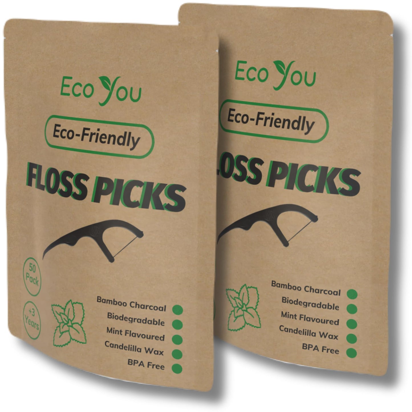 - EcoYou | Biodegradable Floss Picks | 100 Count (Pack of 2) | Floss Sticks Dental | Bamboo Floss | Flossing Sticks Pick | Floss Picks Biodegradables | Dental Floss Harps | Floss Picks | Floss Sticks