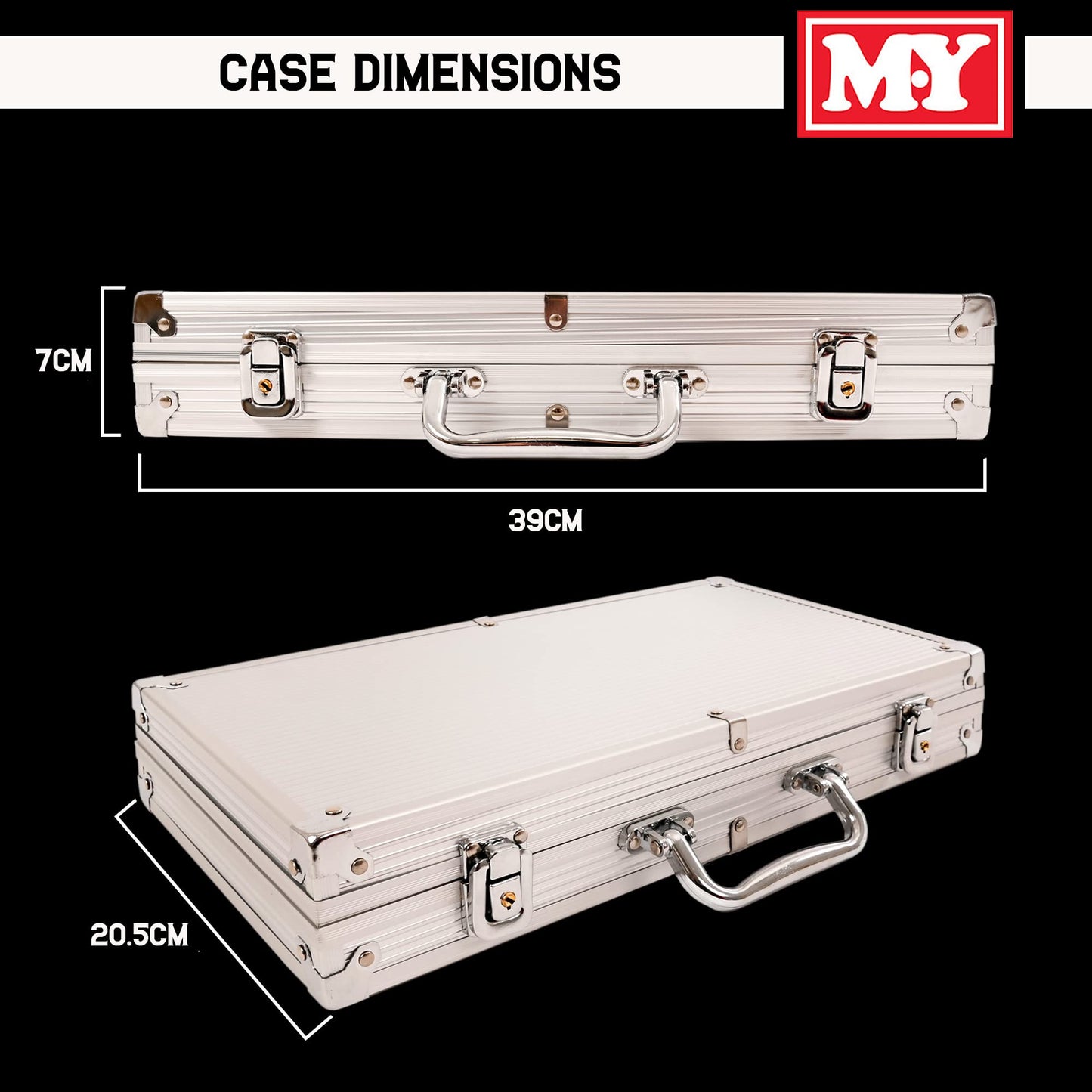 - M.Y Texas Hold'em Poker Set | 300 Piece Set in Aluminium Case -