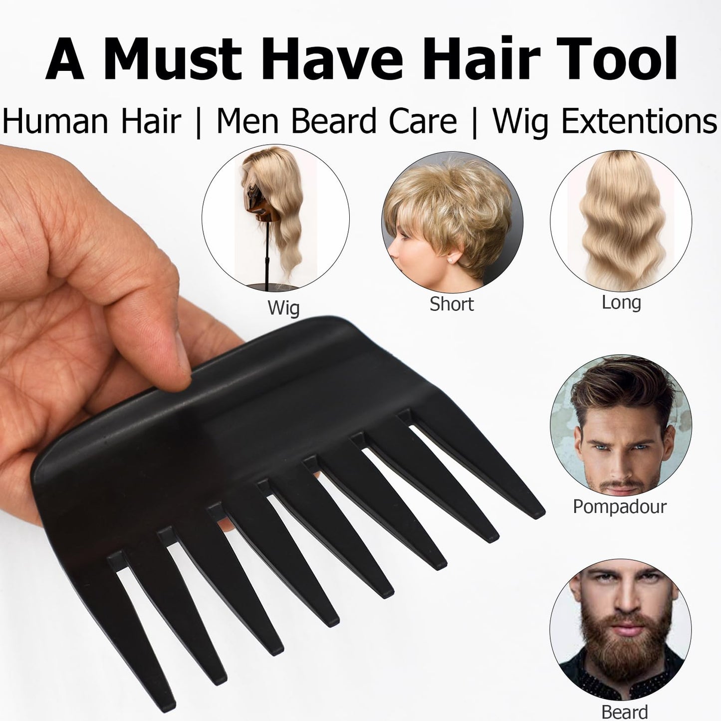 - Professional Mens Styling Comb | Anti-Static Pompadour Streaker Comb -