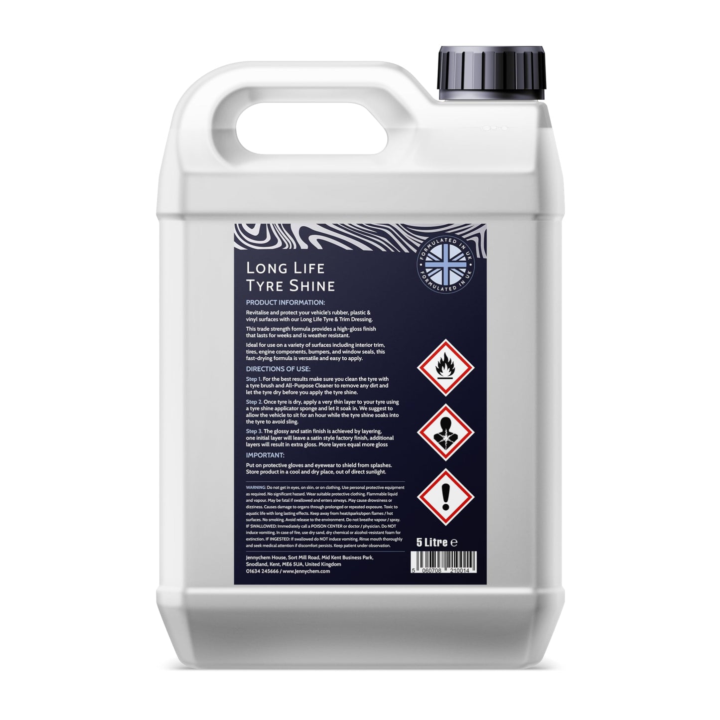 - Jennychem Car Tyre Shine | Easy to Use Tyre Dressing | 5L | Long-lasting Gel for Superior Cleaning -