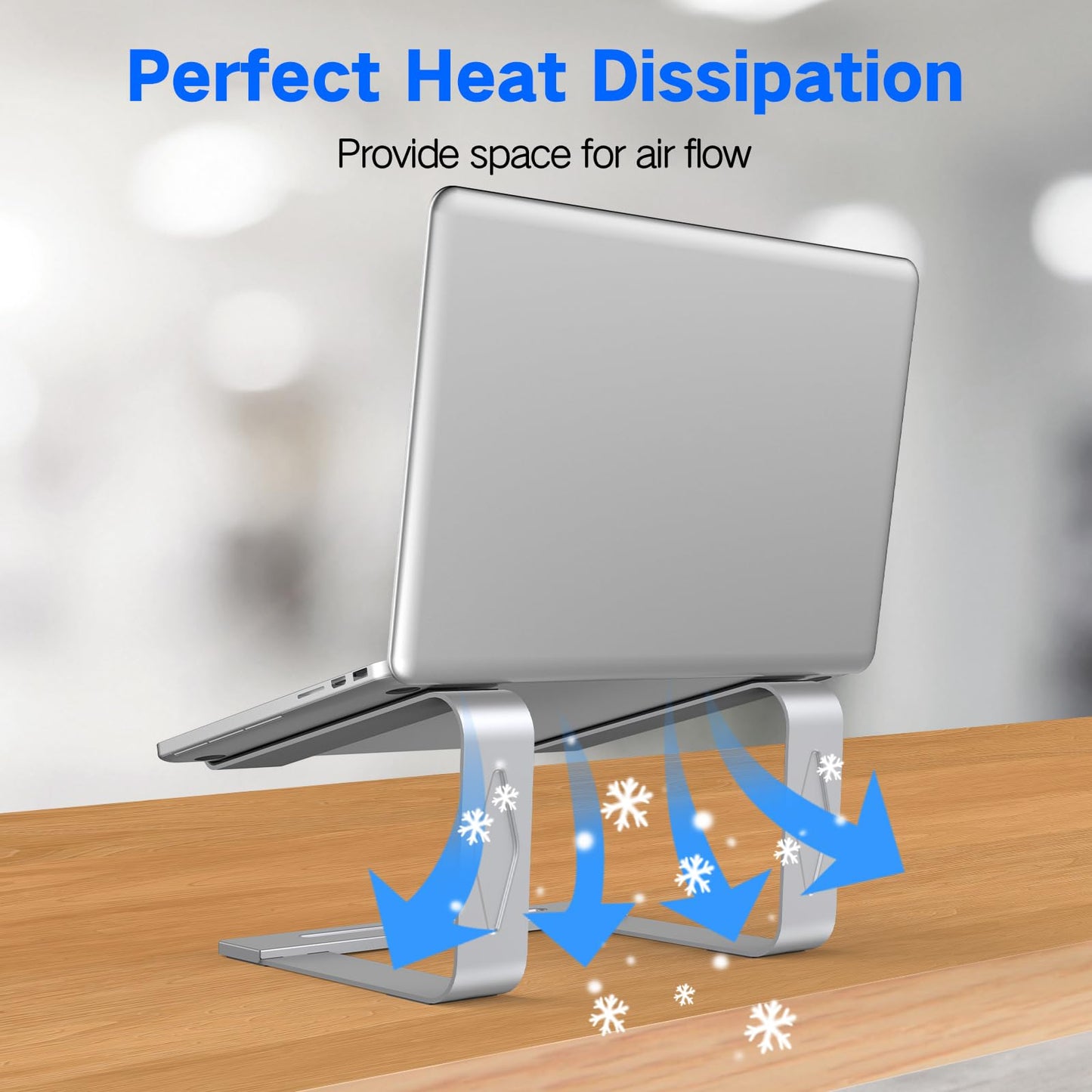 - Tonmom Laptop Stand for Desk | Metal Laptop Riser Holder -