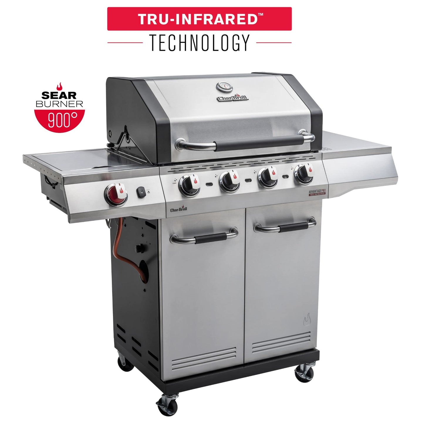 Char-Broil Advantage PRO S 4-4 Burner Gas Barbecue Grill with TRU-Infrared Technology and 900 °C Sear Burner