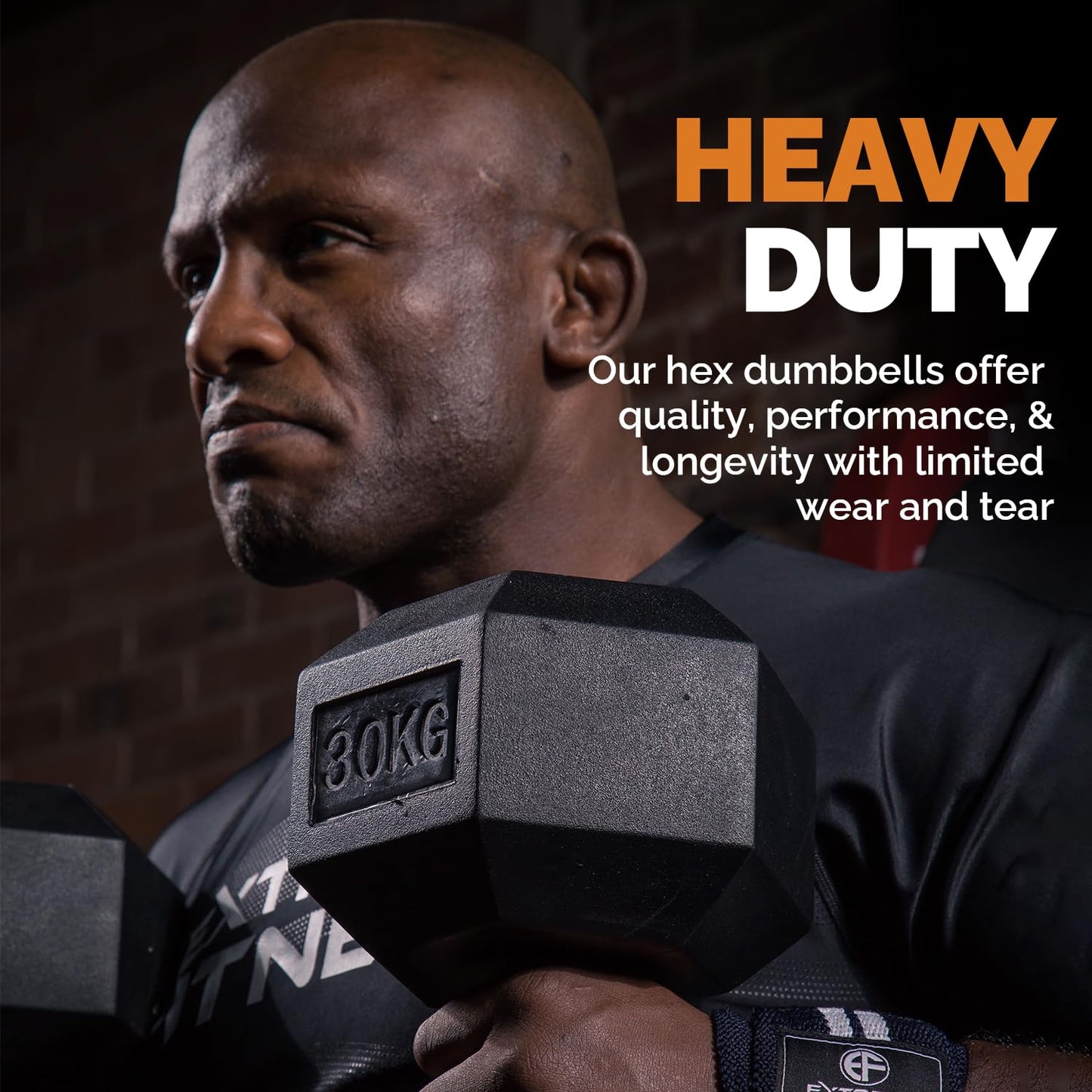 - EXTREME FITNESS® Hex Dumbbell Rubber Weight Sets 1KG - 50KG (2 x 12.5KG) -