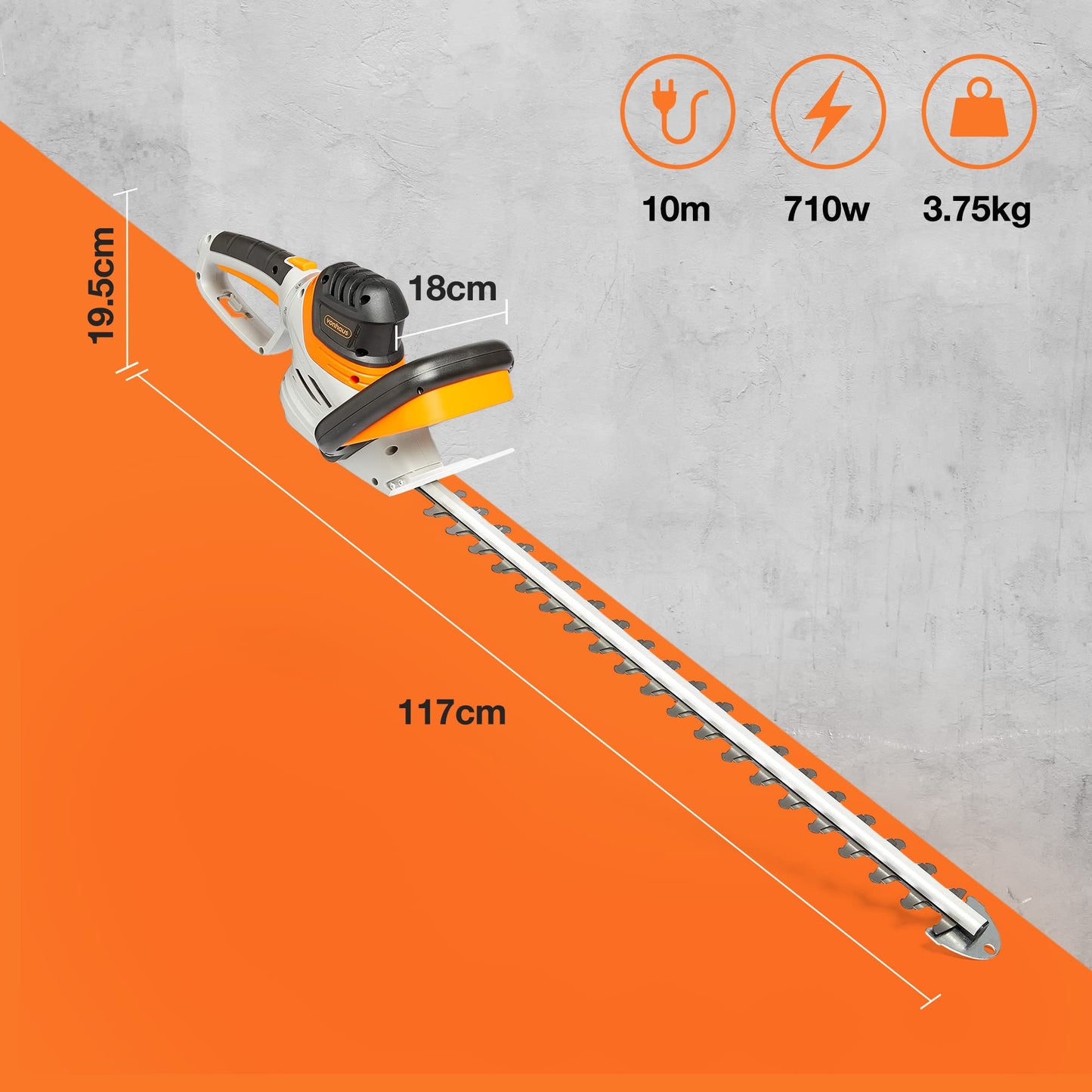 - VonHaus Hedge Trimmer 710W – Electric Lightweight Cutter for Hedges, Branches, Shrubs