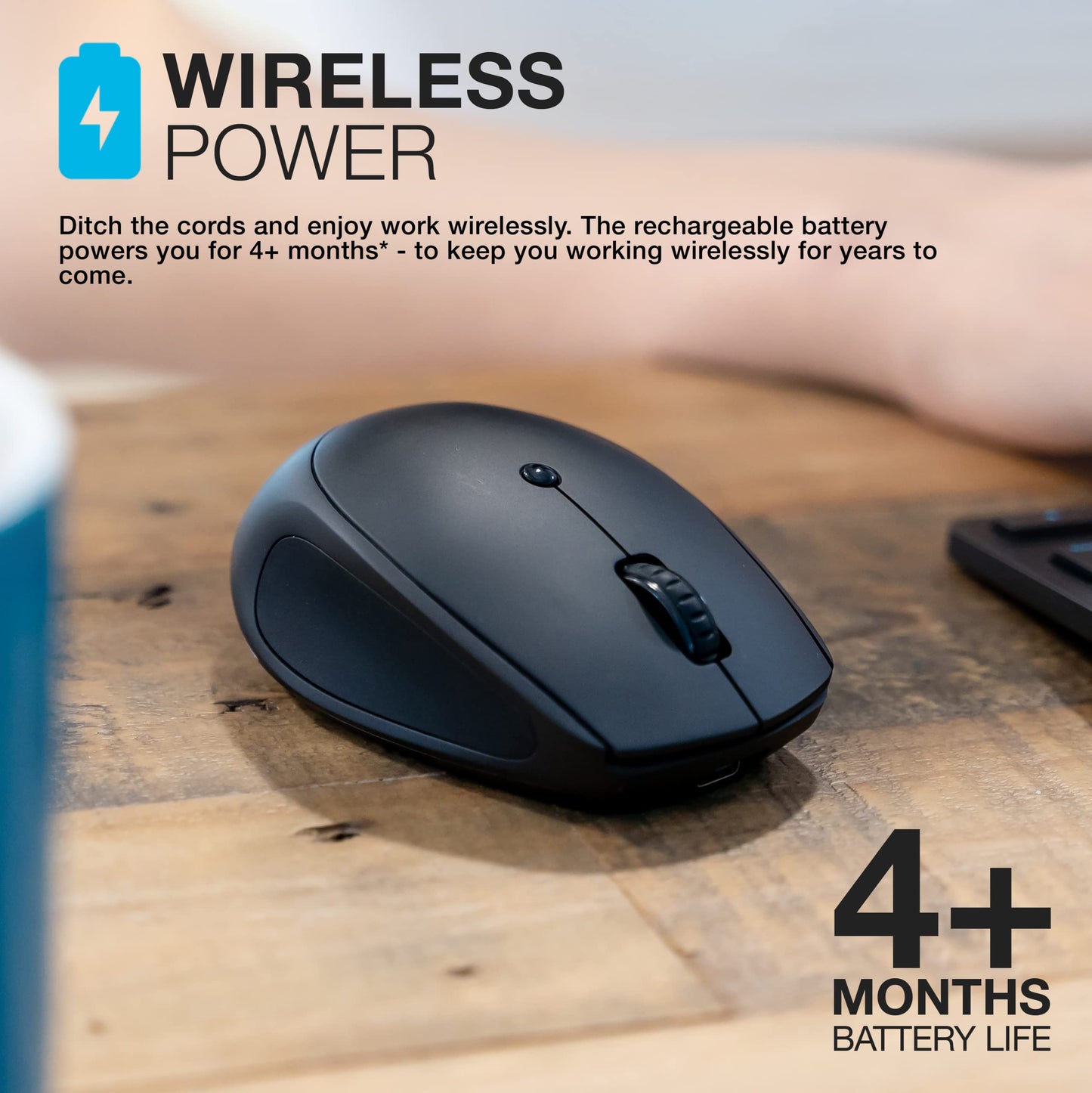 - JLab Go Charge Bluetooth Mouse, Rechargeable Wireless Mouse | Tri-Mode (BT 5.0/5.0/2.4Ghz) with USB-Dongle | Ergonomic | Multi Device Silent Mouse -