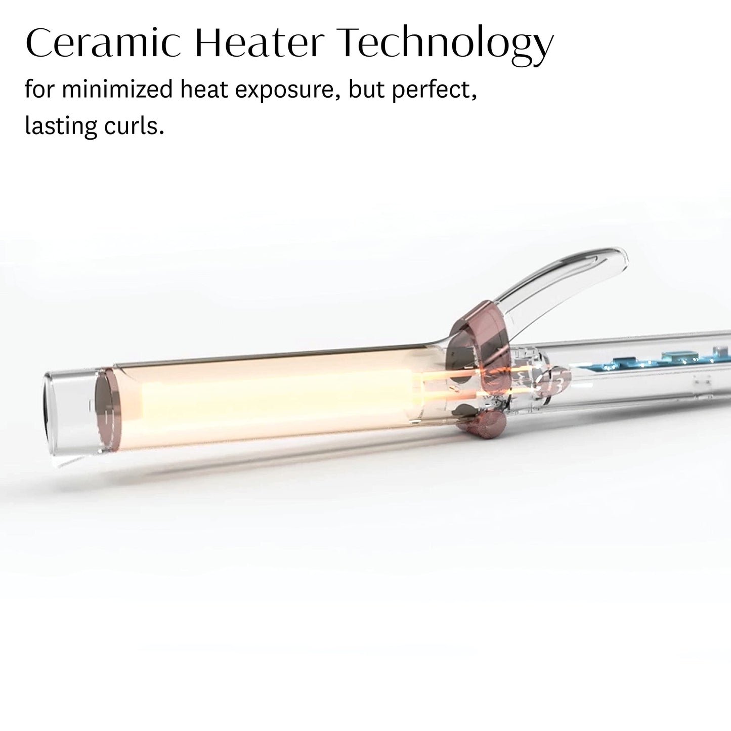 - T3 | SinglePass Professional Curling Iron | Custom Blend Ceramic Long Barrel Curling and Wave Iron -