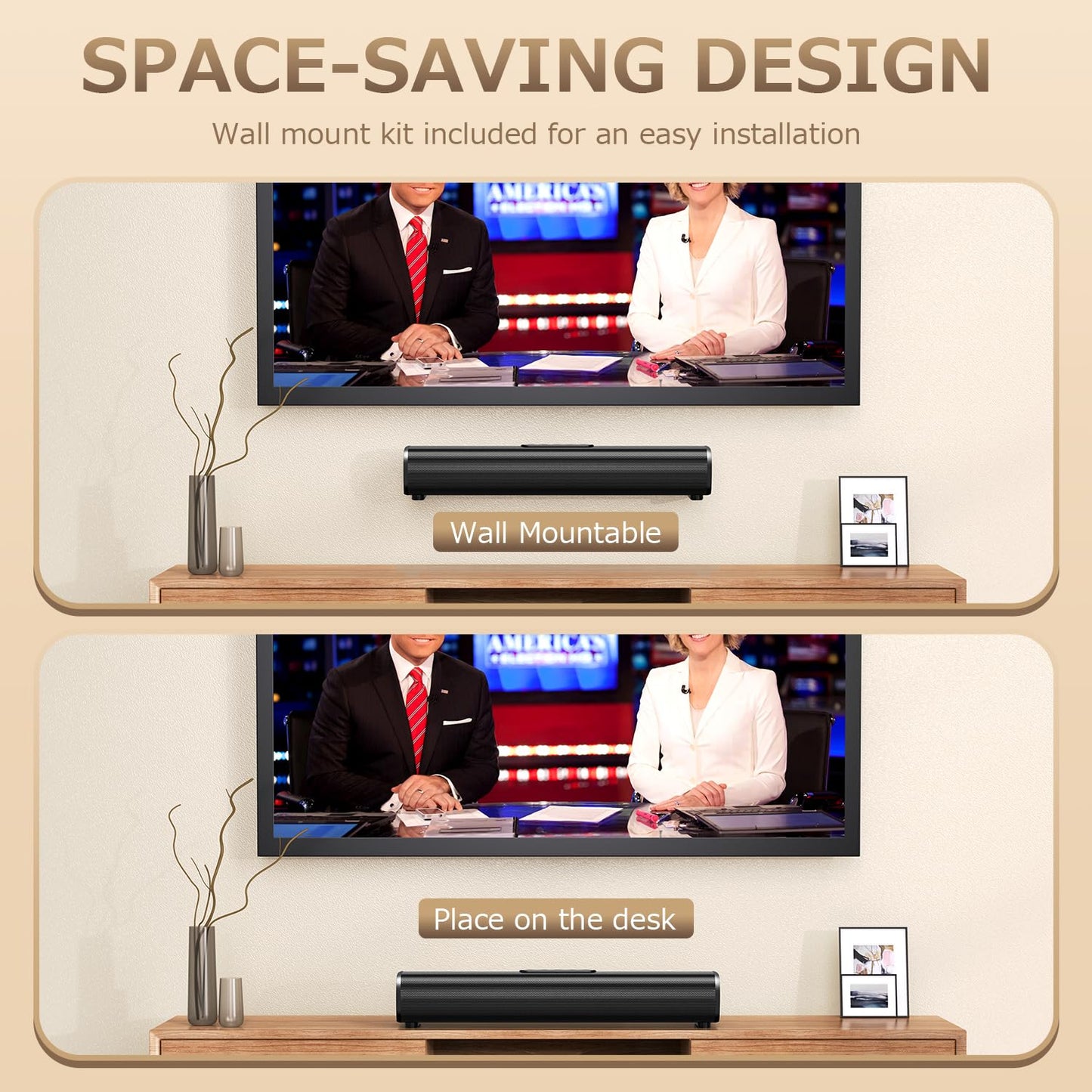 - EnjoyNest Sound Bars for TV | Soundbar with Bluetooth/Optical/AUX/HDMI ARC Connection -