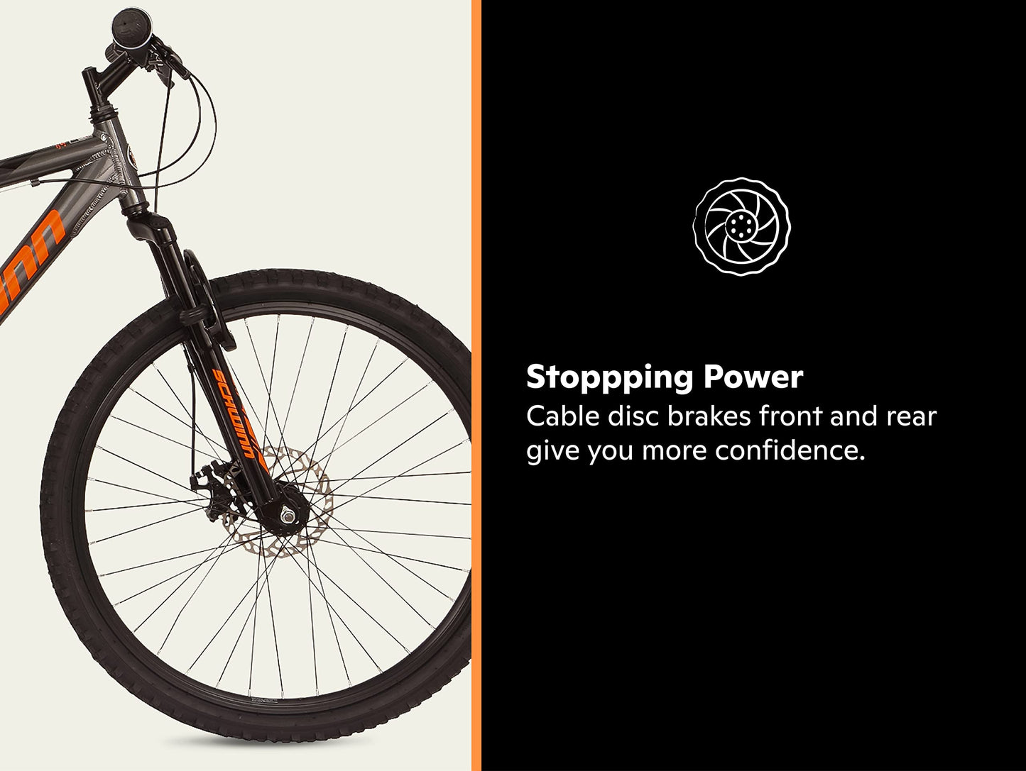 - Schwinn Surge Adult Mountain Bike | 26-Inch Wheels | 17-Inch Alloy Frame | 7 Speed, Disc Brakes, Grey -