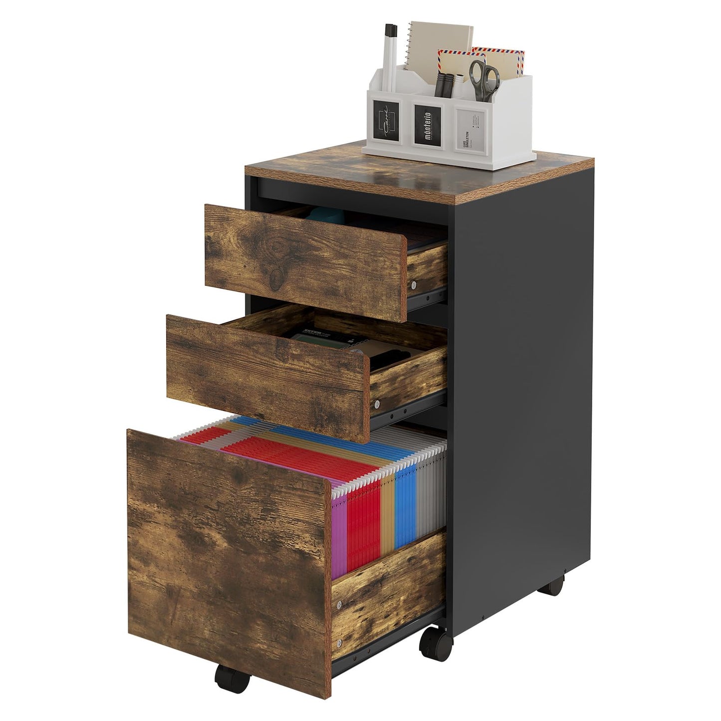 - WOLTU Mobile Filing Cabinet for Lever Arch Folders, Storage Cabinet in the Office