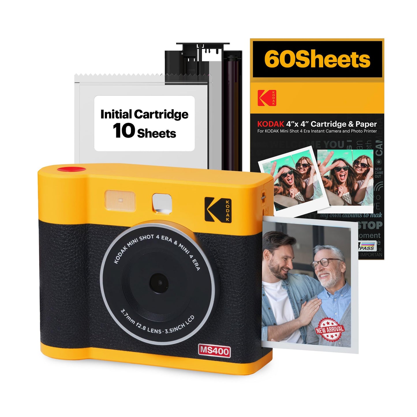 - KODAK Mini Shot 4 ERA 4PASS | 2-in-1 Instant Camera | Photo Printer Bundle -