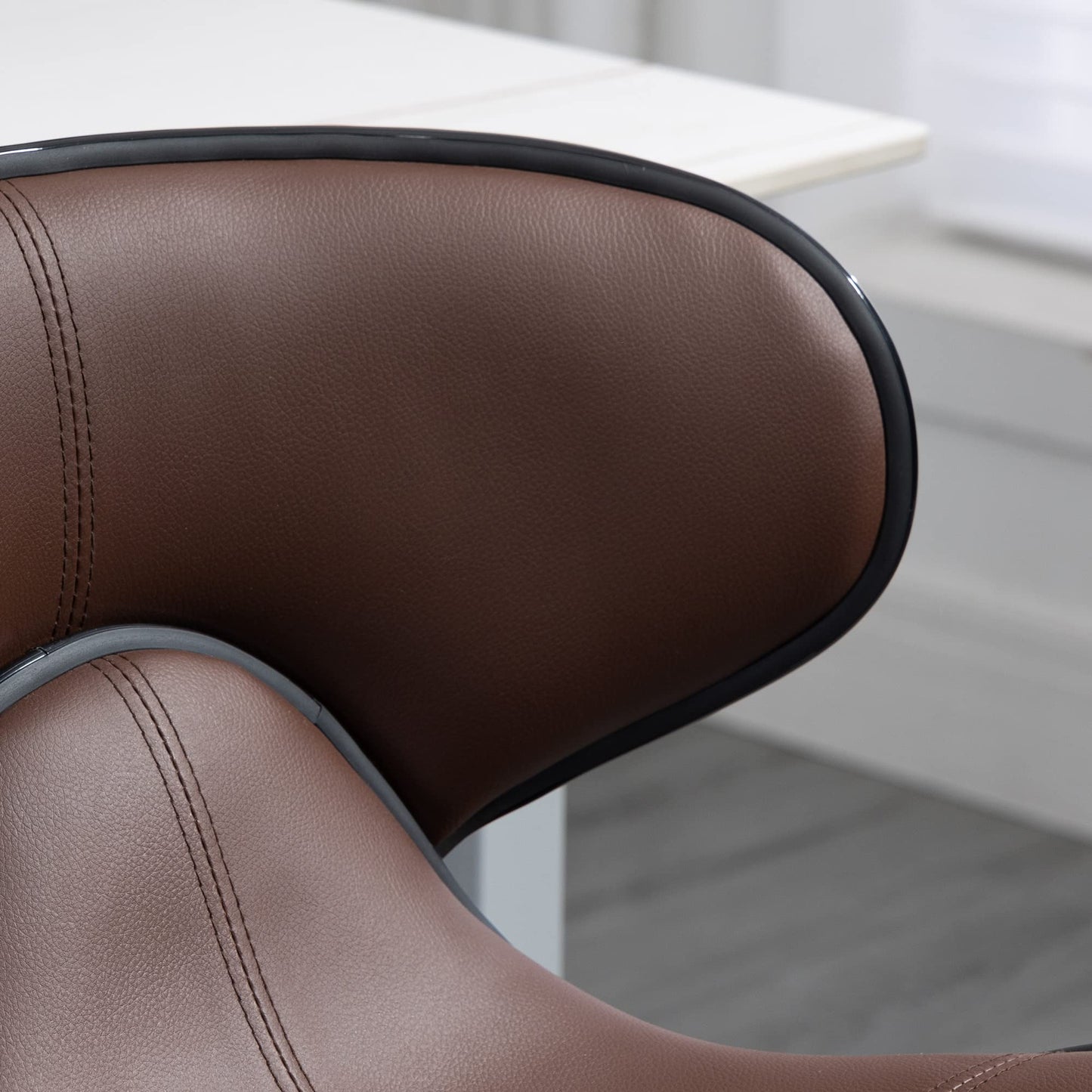 - HOMCOM Adjustable Swivel Bar Stools Set of 2 | Barstools with Footrest and Backrest -