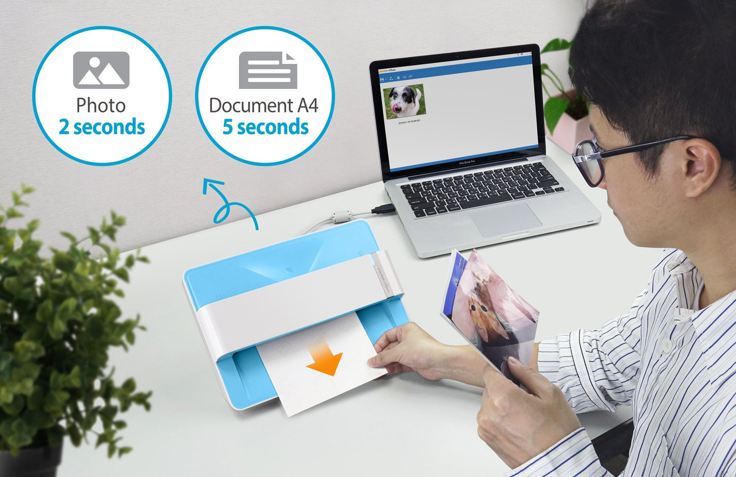 - Plustek ePhoto Z300 A4 Document Scanner -