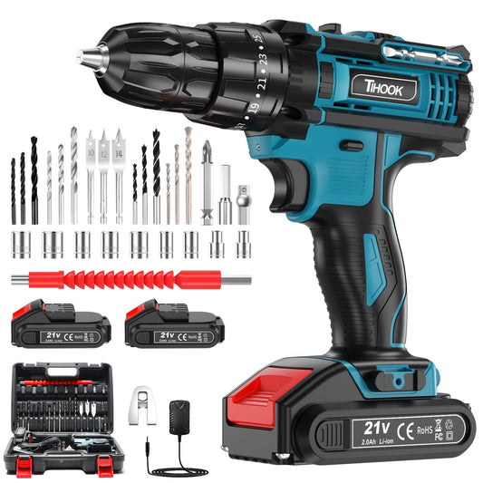 - TIHOOK Cordless Drill Driver 21V | Cordless Hammer Drill -