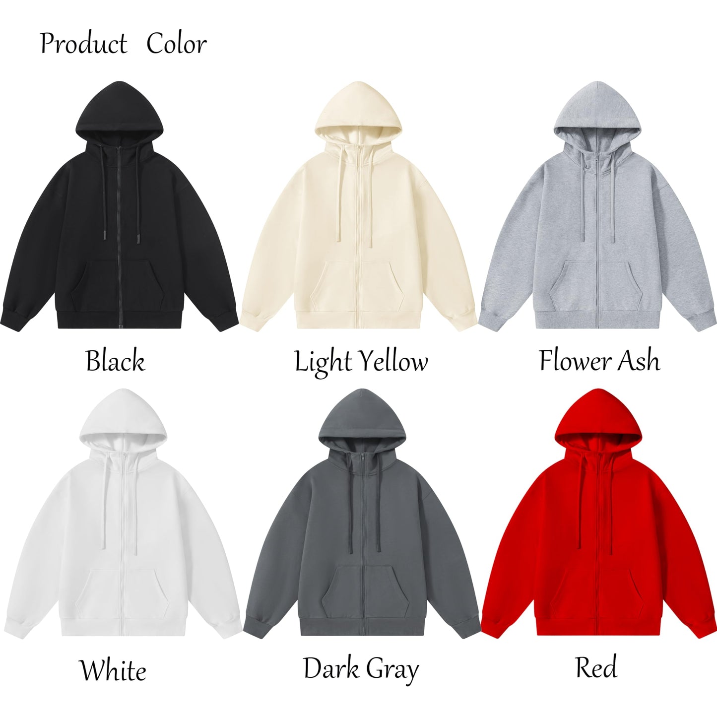 - Yacheng Custom Hoodies Unisex, Personalize Zip Athletic Pullover, Add Your Image, Text, Logo On Front And Back Multicolor