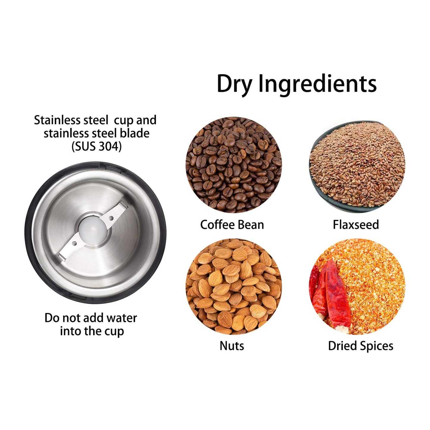 - DR MILLS DM-7441 Electric Dried Spice and Coffee Grinder | Blade & Cup Made -