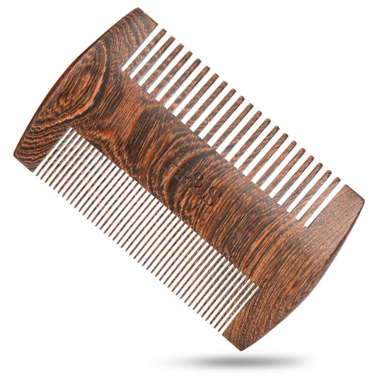 - H&S Wooden Beard Comb Anti Static Moustache Pocket Comb -