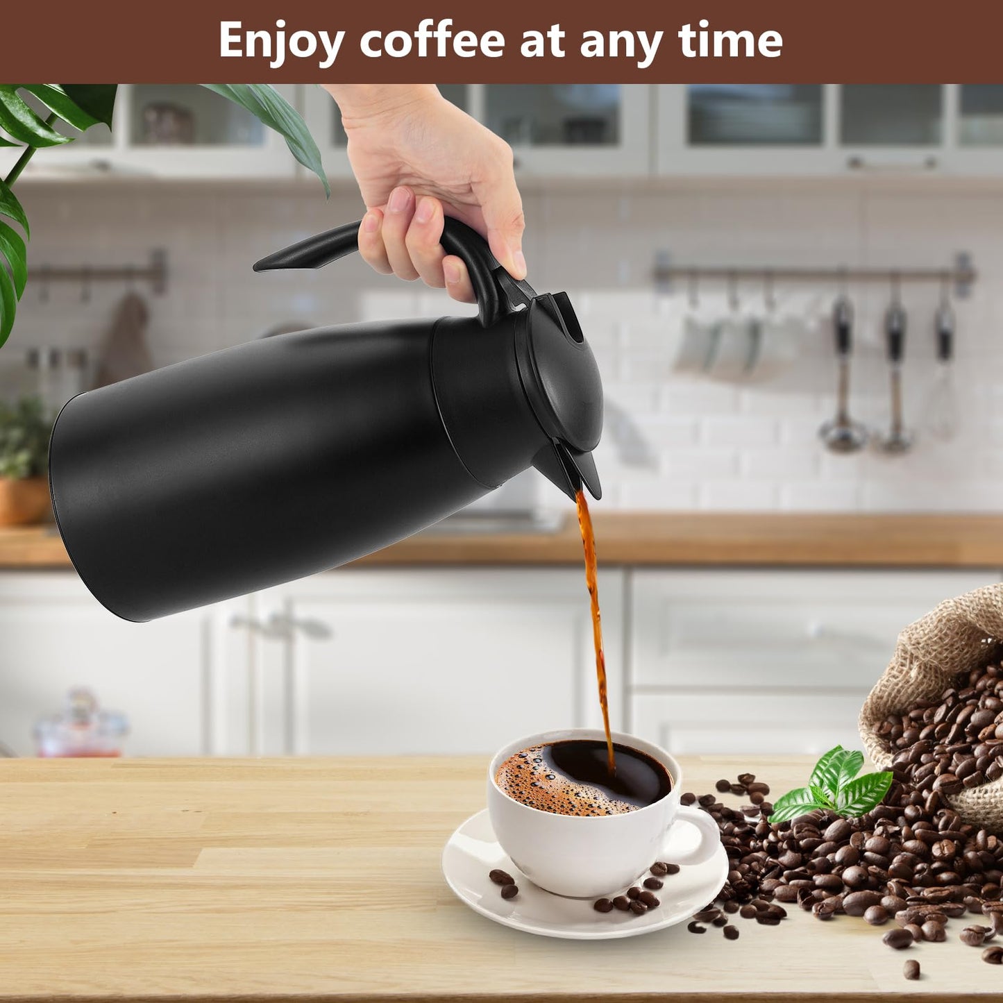 - Dyserbuy 2L Thermal Coffee Carafe | Insulated Stainless Steel Double Walled Vacuum Insulated -