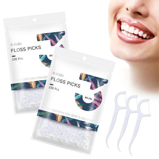 Dental Floss-200 Pcs Dental Floss Toothpick,Teeth Stick,Tooth Picks,Floss Picks,Teeth Cleaning (200 Picks)