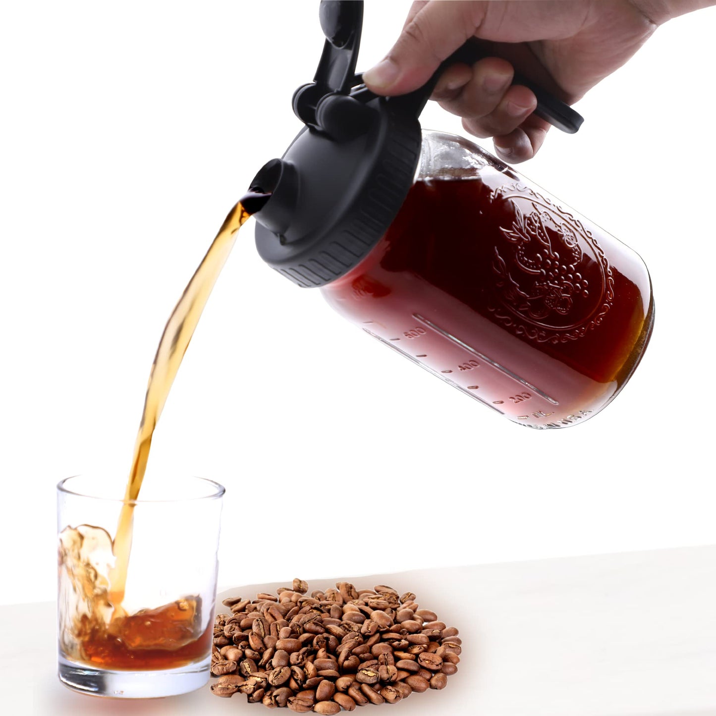 - GMSWEET Cold Brew Mason Jar Coffee Maker -