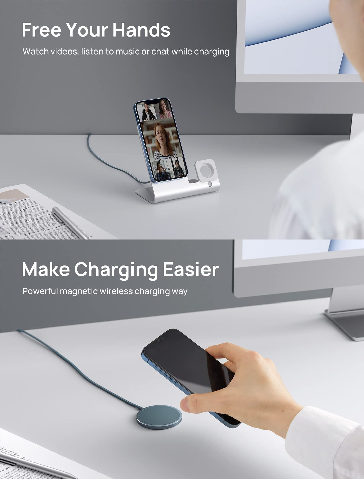- JSAUX Mag-Safe Charger | 15W | Fast Wireless Magnetic Charger -