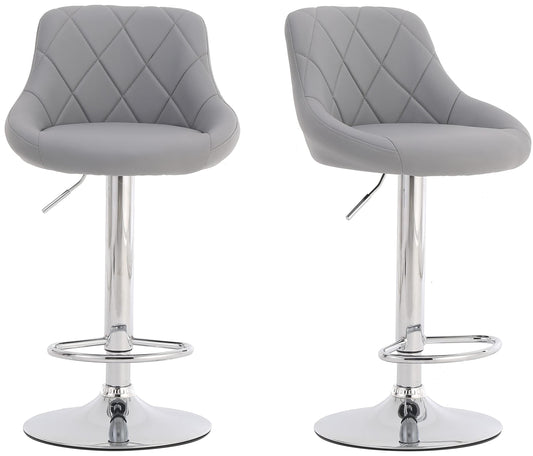 - Millhouse Modern Bar Stools Set | Leatherette Exterior | Adjustable Swivel Gas Lift -