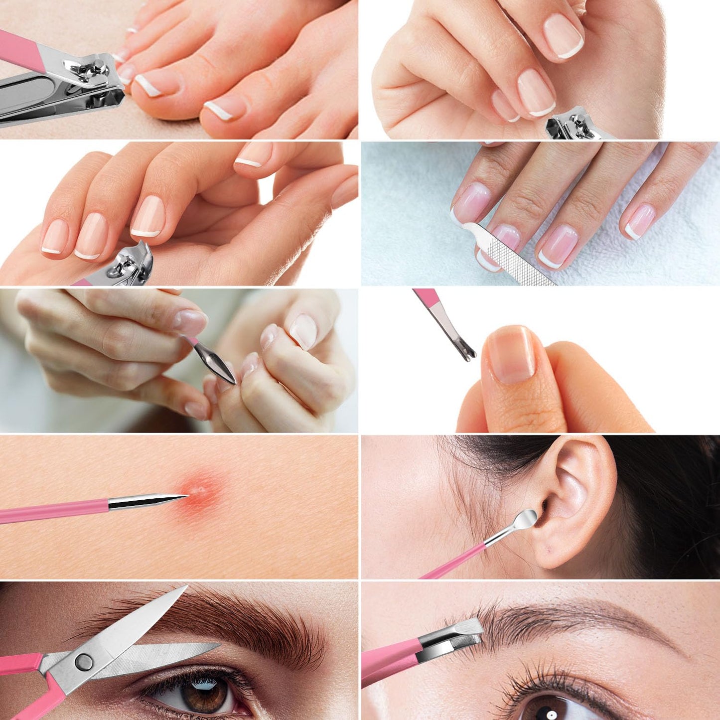 - Manicure Set | 10pcs Professional Nail Clippers Kit -