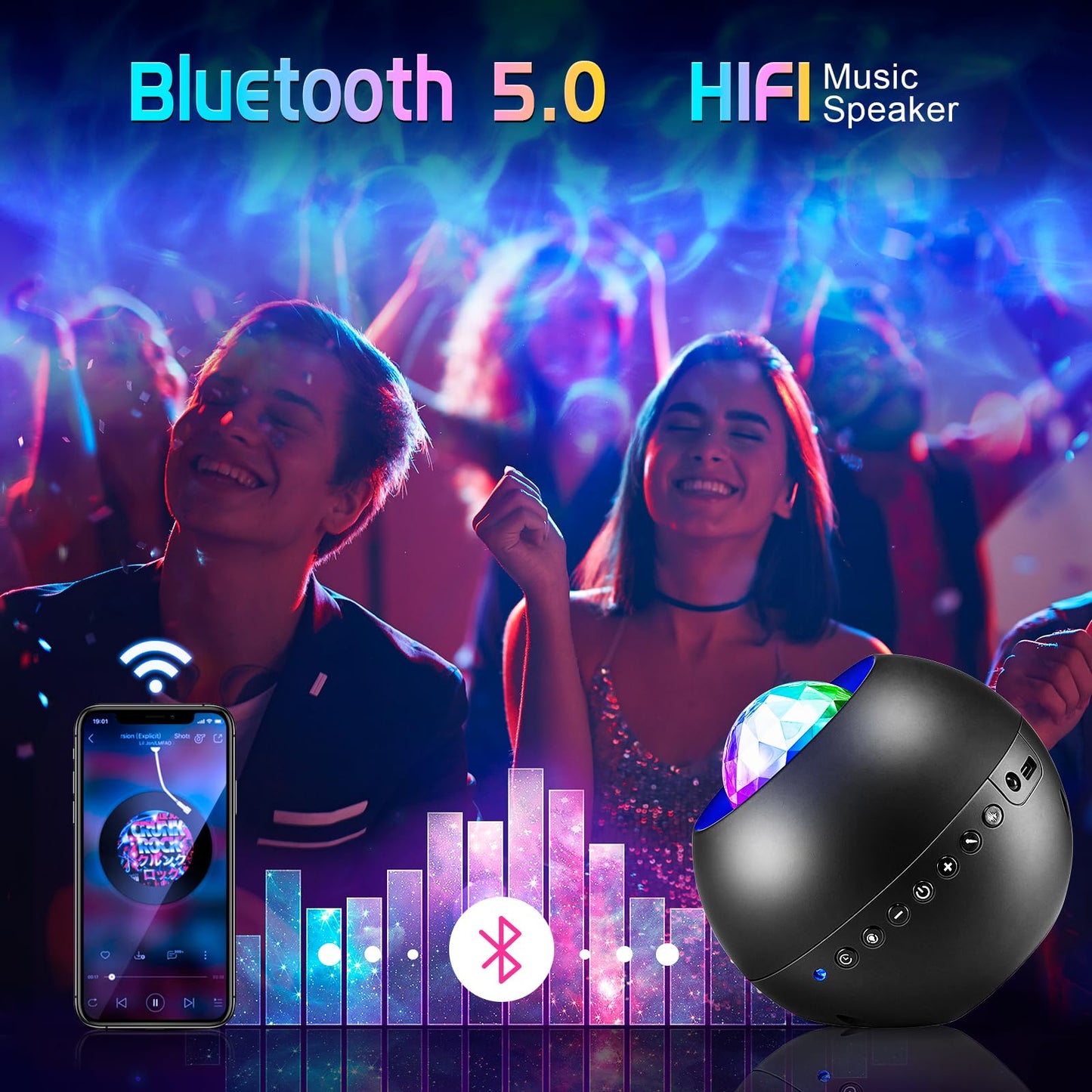 - Galaxy Projector 20 Lighting Modes Star Projector | HiFi Bluetooth Speaker Galaxy Projector Light | 15White Noise Sensory Lights | Remote & Timer Galaxy Light Projector -