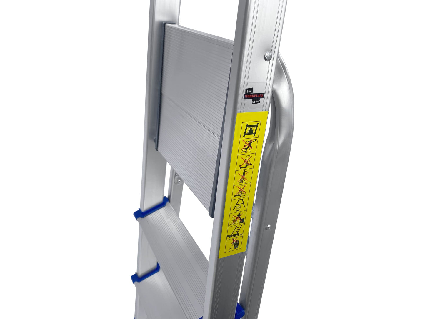 Aluminium Step Ladder, Lightweight Portable, Heavy Duty 3 or 4 or 5 Tread Folding Ladder (5 Tread)