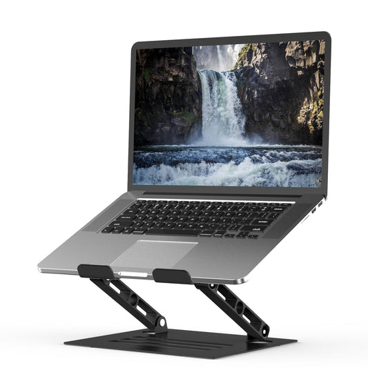 - Nayka Adjustable Laptop Stand for Desk | Metal Foldable Laptop Riser -