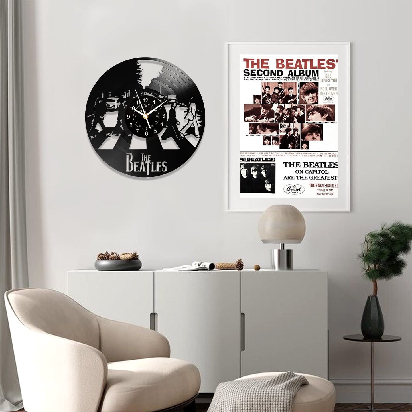 - QIANGGE The Beatles Clock | Vinyl Record Clock | 12 Inch Music Clock -