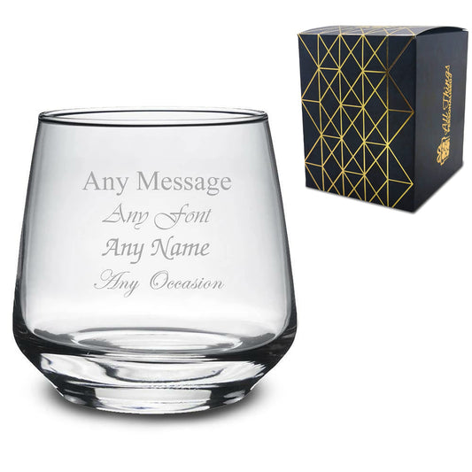 - Personalised Engraved 345ml Tallo Whiskey Glass -