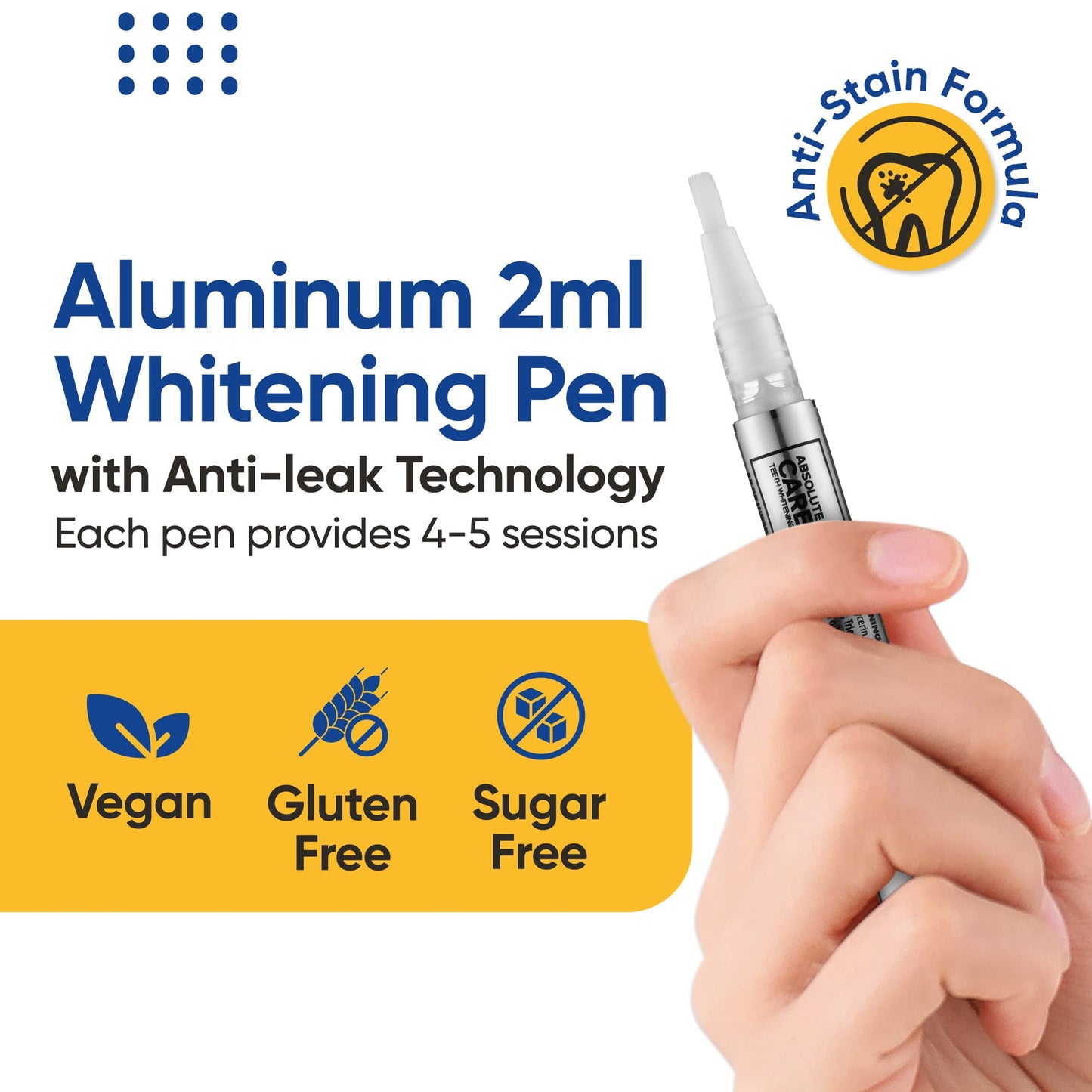 - Rebel Teeth Whitening Kit |Teeth Whitening Pen with Cool Blue LED Light -