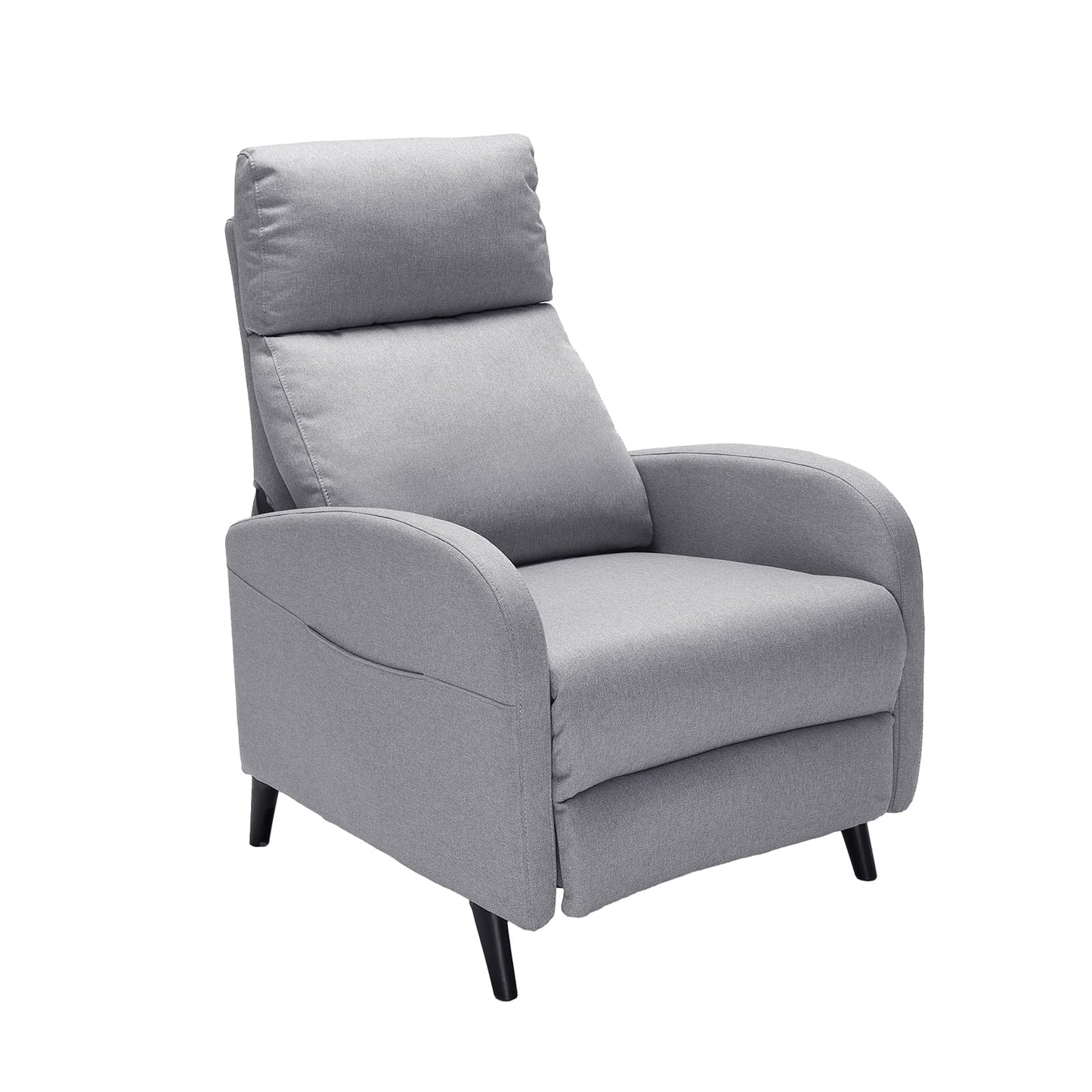 - SANODESK Recliner Chair | Single Padded Seat | Wing Back Reclining Armchair -