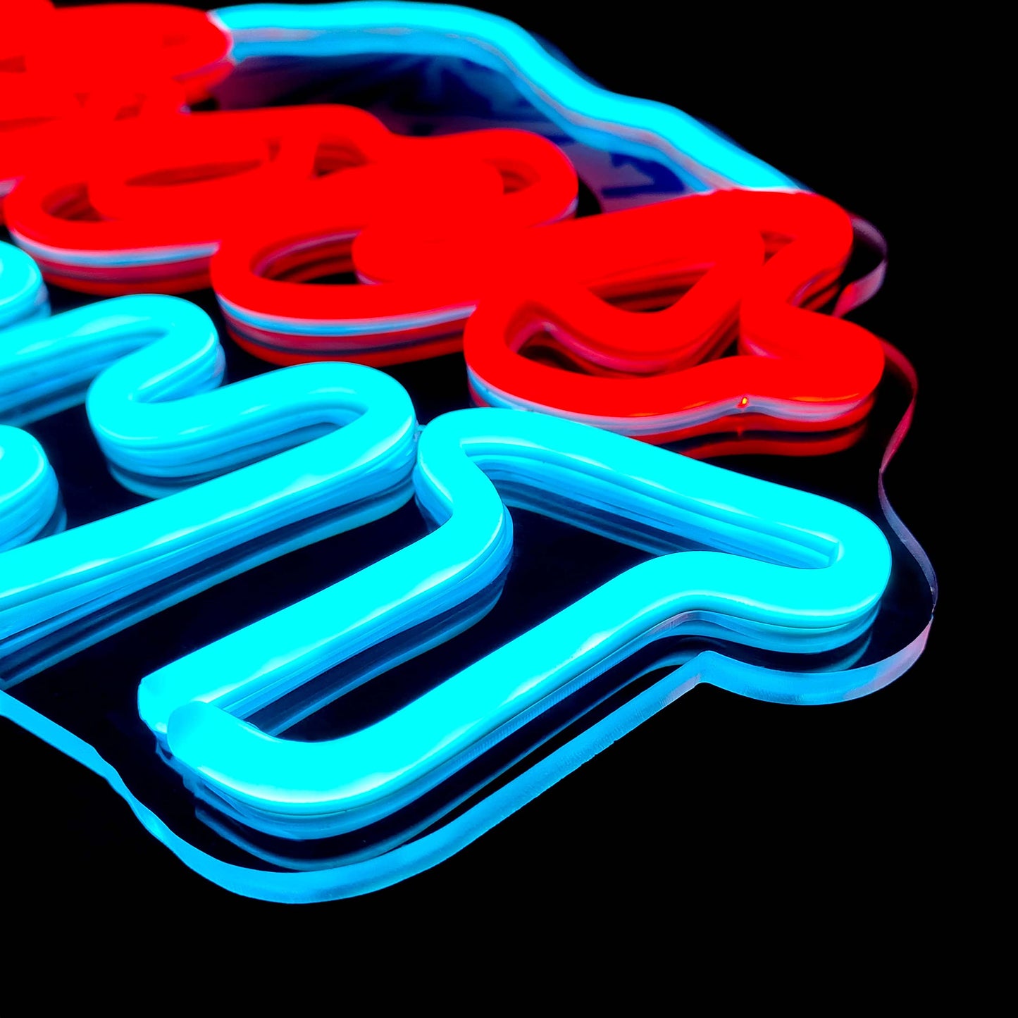 Beer Neon Sign LED Neon Beer Bar Signs for Man Cave Decor Beer Logo Sign with Mountain Pattern Printing Chill Mountain Home Bar Sign (Beer Logo)