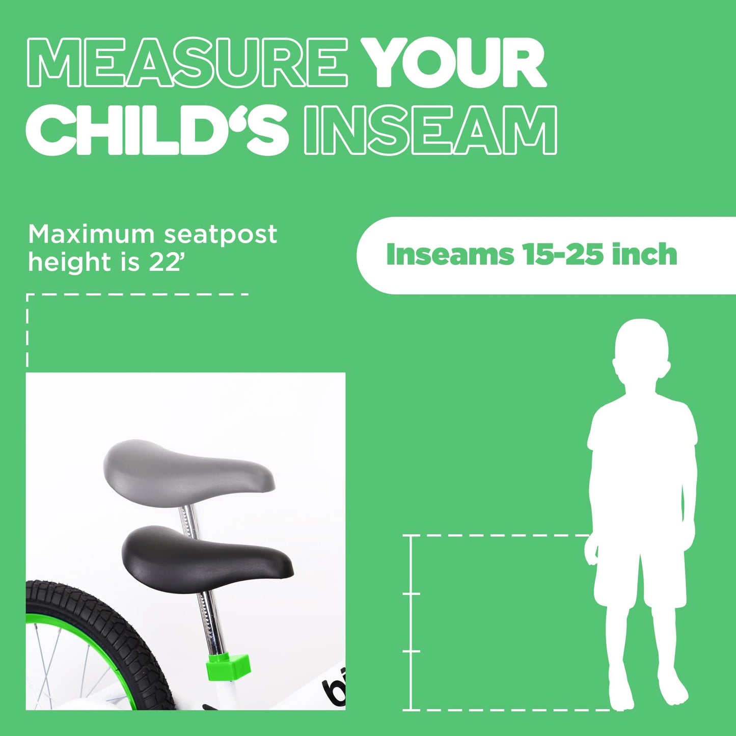 Bixe Aluminum Balance Bike for 5-9 Year Old Toddlers - 16 inch or 40.6 cm Wheels - No Pedal Kids' Training Bikes - Lightweight Bicycle for 5+ Boy or Girl - Green