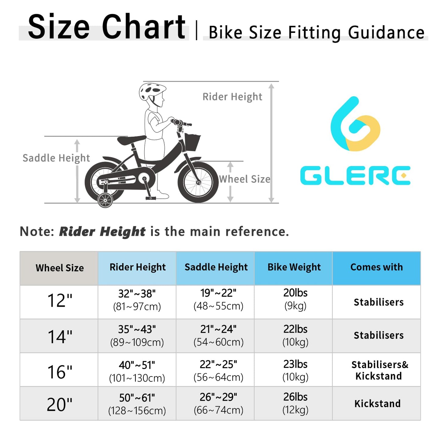 - Glerc 14 Inch Kids Bike | 3 4 5 Years Old -