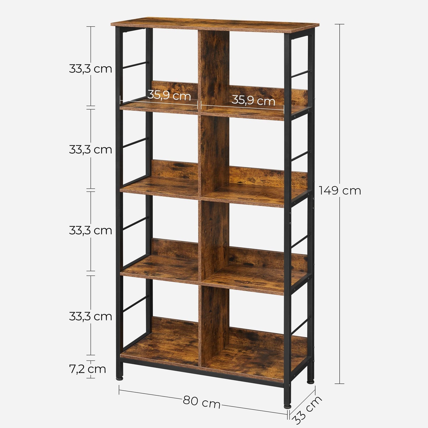 - VASAGLE Bookcase, Bookshelf, Ladder -