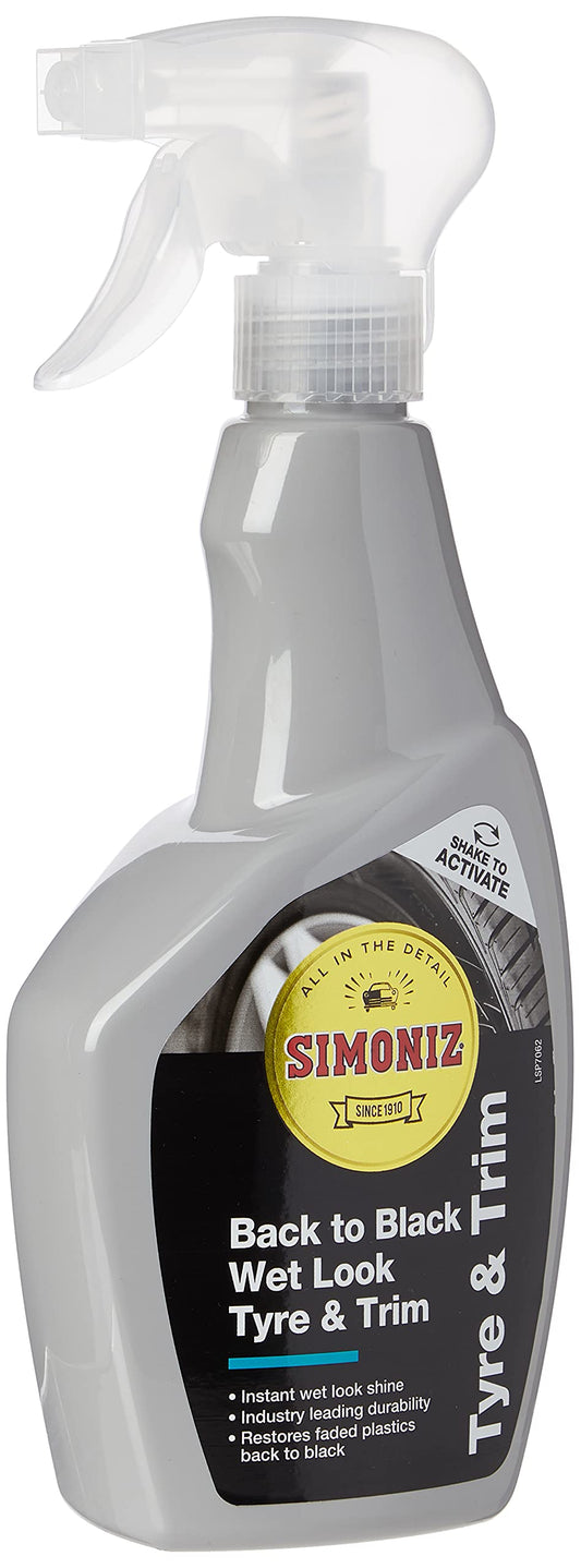 - Simoniz Back to Black Wet Tyre & Trim Shine | Wet Look Tyre Shine -
