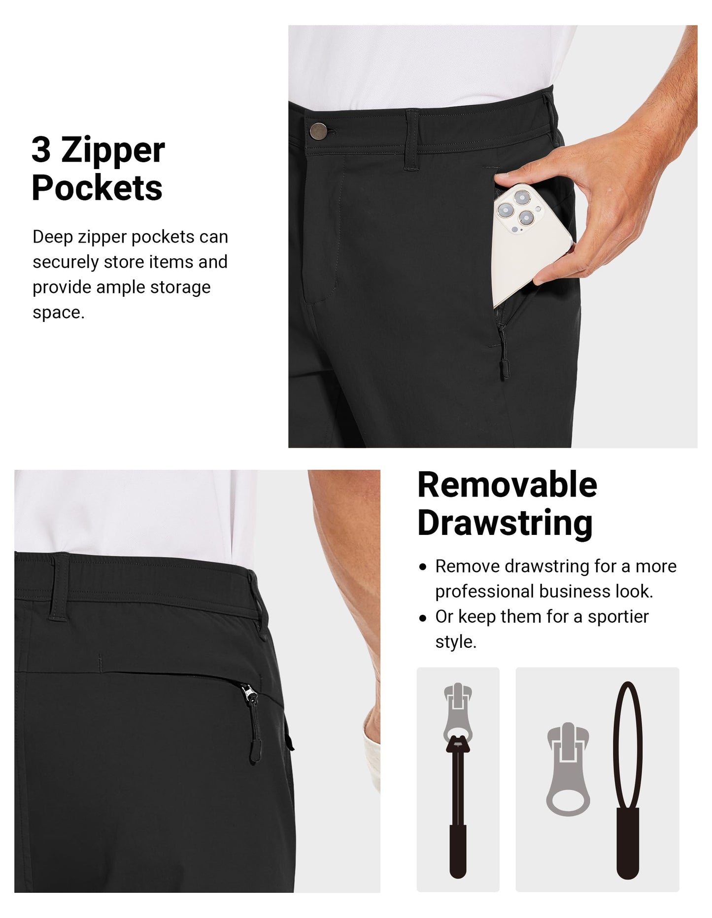 - SPECIALMAGIC | Men's Slim-Fit Stretch Golf Pants | Water Resistant Hiking Pants -