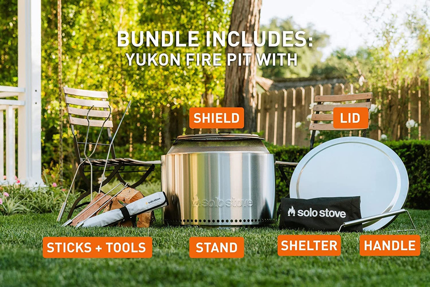 - Solo Stove Yukon Ultimate Bundle 2.0 | Incl. Smokeless Fire Pit, Stand, Shelter -