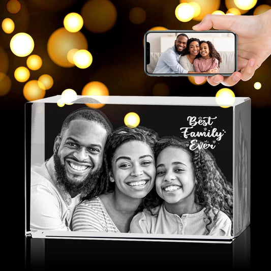 - Personalised 2D 3D Crystal Photo for Dad -
