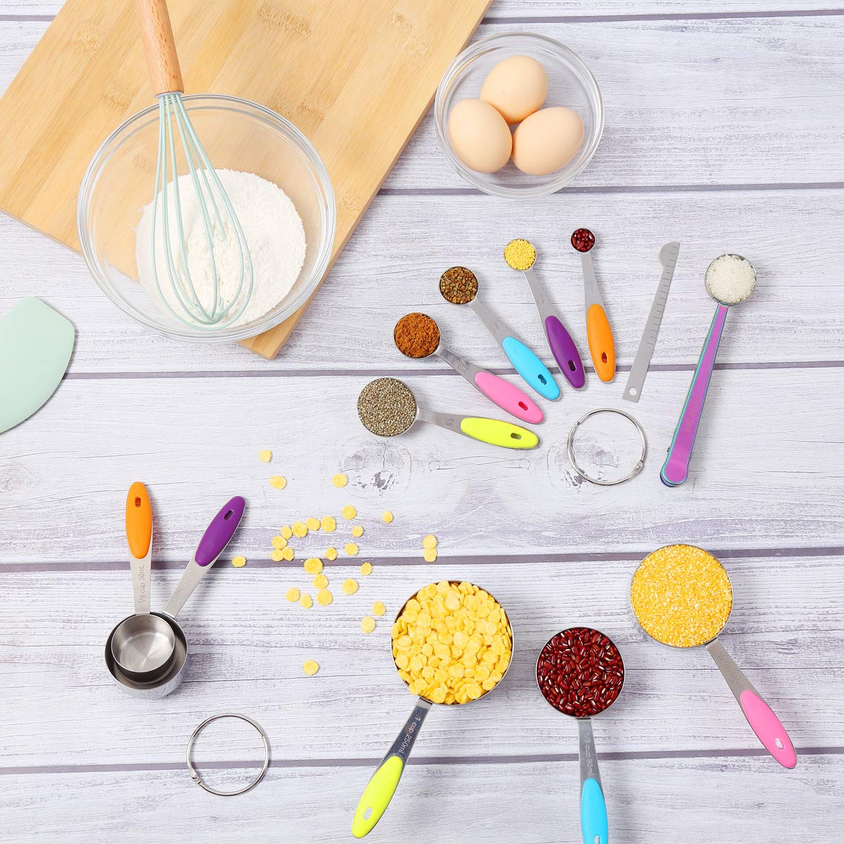 - HAUSPROFI Measuring Cups and Spoons Set of 14 | Stainless Steel Cup Measurement Set -